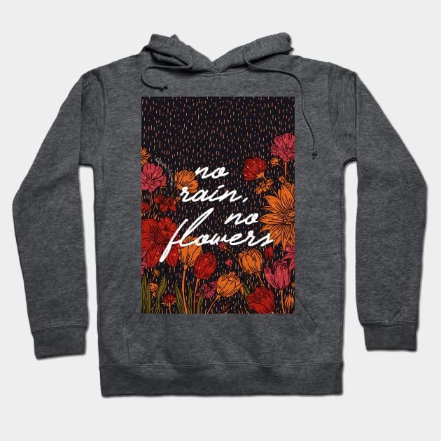 Floral Quote Art Hoodie by Sierraillustration